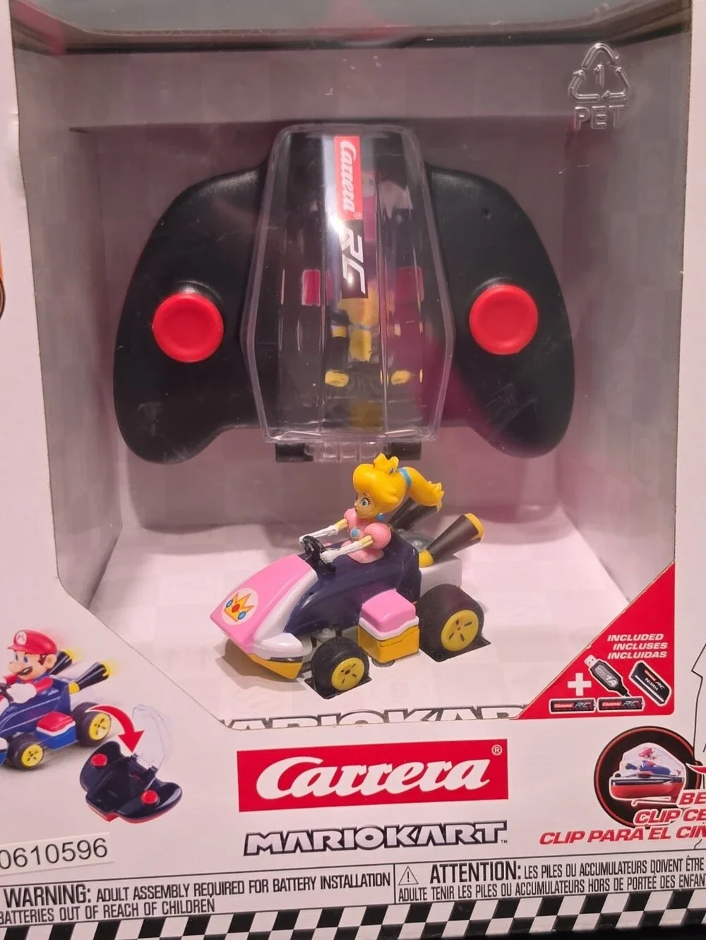 Carrera Princess Peach RC Kart - Pink, Black, Yellow